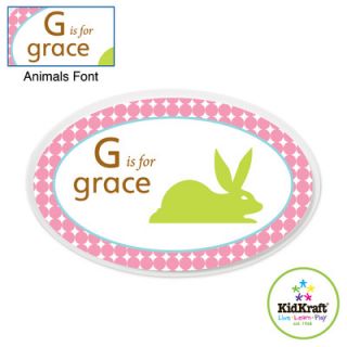KidKraft Personalized Girl Animal Oval Wall Plaque