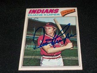 Cleveland Indians Duane Kuiper Auto Signed 1977 O Pee Chee Card #233 VINTAGE K at 's Sports Collectibles Store