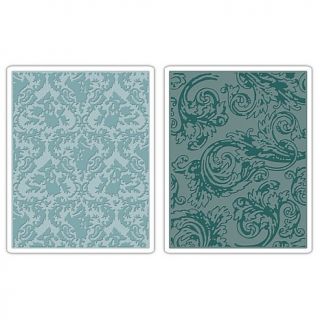 Sizzix Texture Fades Embossing Folders 2 pack   Damask and Regal Flourishes