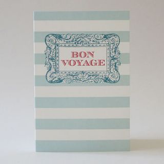 'bon voyage' greetings card by love faith and hope
