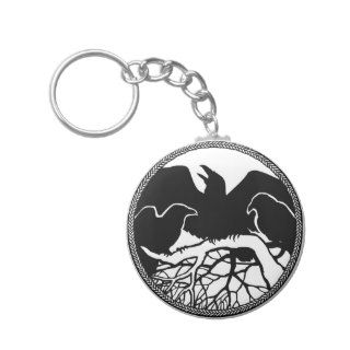 Raven Art Keychain Wildlife Crow / Raven Gifts