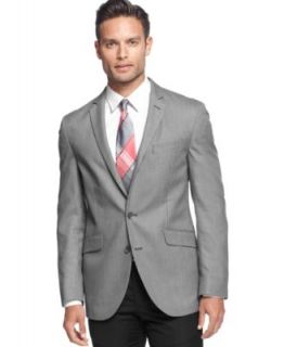 DKNY Grey Linen Blend Sport Coat Slim Fit   Blazers & Sport Coats   Men