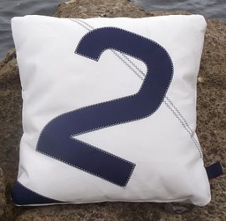 personalised sail number/letter cushions by paul newell sails