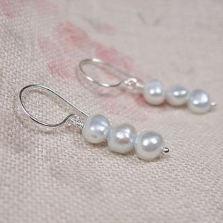 blue pearl earrings by sophie cunliffe