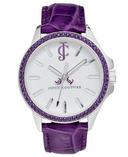 Juicy Couture Watch, Womens Jetsetter Purple Leather Strap 38mm 1900971   Watches   Jewelry & Watches