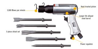 Ingersoll Rand Air Hammer and Chisel Set — 2 5/8in. Stroke, 3500 BPM, Model# 116K  Air Hammers