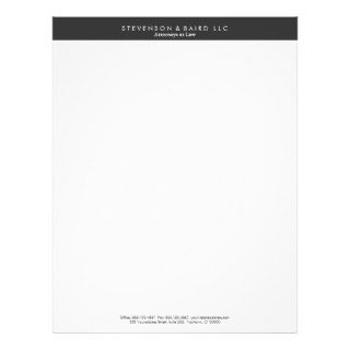 Simple Professional Black and White Letterhead Template