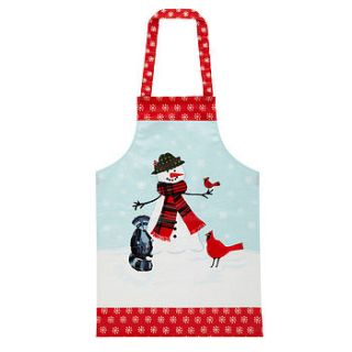 christmas woodland child's pvc apron by ulster weavers