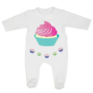 personalised cupcake babygrow by little baby boutique