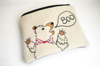 boo. embroidered bear purse by matilda rose