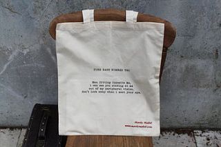 'tube rant number two' tote bag by mardy mabel