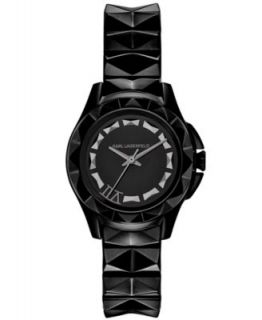 Karl Lagerfeld Womens Black Ion Plated Stainless Steel Bracelet Watch 36mm KL1006   Watches   Jewelry & Watches