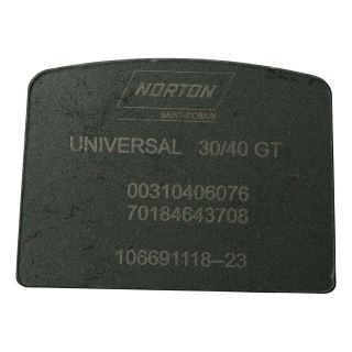 Norton Abrader Metal Bond Diamond Tool — 3-Pk., Boomerang Segment, FGW Universal QCS, 30/40 Grit, Gray, Model# 70184643708  Concrete Grinders