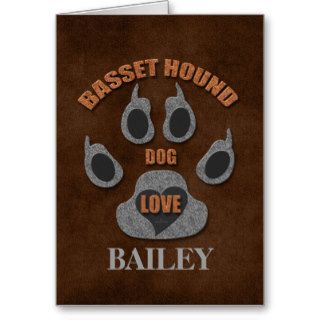 Basset Hound Dog Breed Personalized Cards