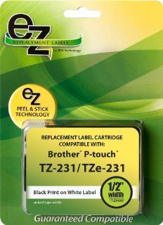 EZ Replacement Labels Replacement Cartridge for Brother P touch TZ 231/TZe 231 Electronics
