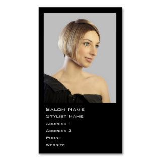 Salon Hairstylist Card Classic Bob Business Card Template