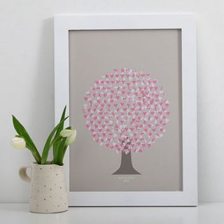 personalised cherry blossom tree print by mooka