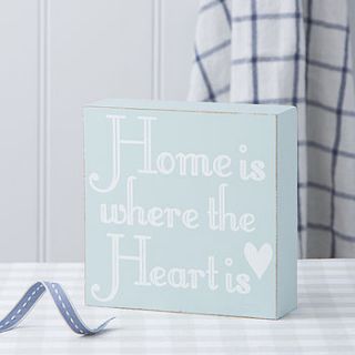home is where the heart is square block by the contemporary home