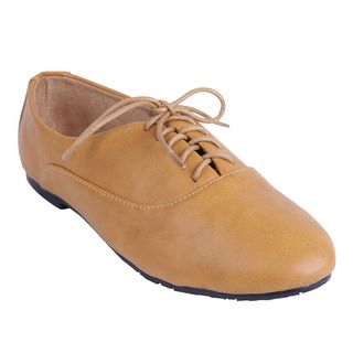 Refresh Women's 'Galen 01' Mustard Low Top Lace up Oxfords Refresh Oxfords