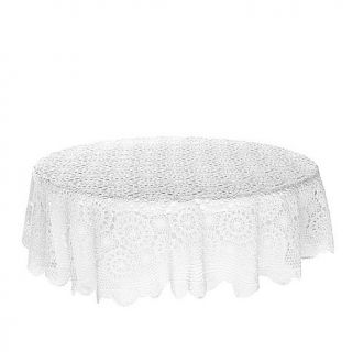 Jeffrey Banks Round Crochet Tablecloth