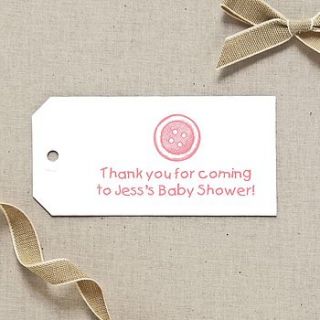personalised button gift tags by fraser & parsley