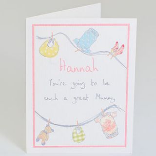 personalised 'mummy to be' card by violet pickles