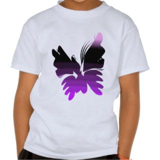 butterfly.purplepink.outline t shirt