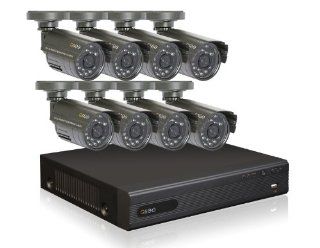 Q See QT228 8B5 5 8 Channel CIF/D1 Security Surveillance DVR System with 500GB Hard Drive and 8 Weatherproof Color Cameras (Gray)  Surveillance Recorders  Camera & Photo