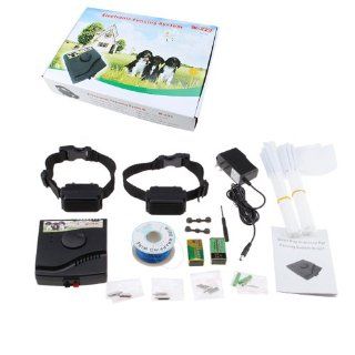 AGPtek Smart Dog In ground Pet Fencing System W 227 With Two collars  Wireless Pet Fence Products 