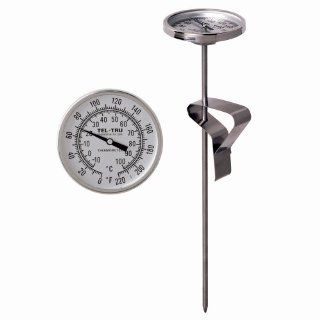 Tel Tru LT225R Deep Fry Fat/Candy Thermometer, 2 inch dial, 8 inch stem, 50/500 degrees F Kitchen & Dining