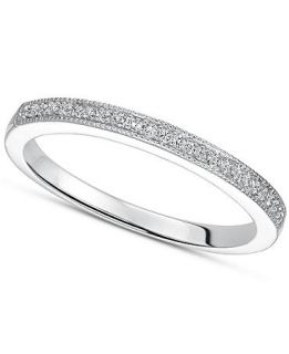 Sterling Silver Ring, Diamond Accent Wedding Band   Rings   Jewelry & Watches