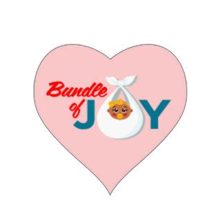 bundle of joy baby girl heart stickers