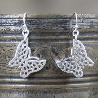 butterfly earrings by lavender room