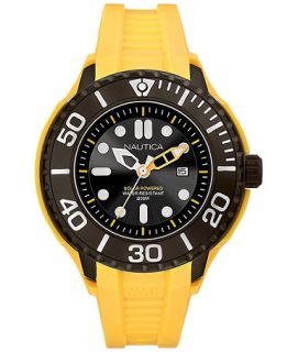 Nautica Watch, Mens Solar Yellow Silicone Strap 48mm N28508G   Watches   Jewelry & Watches