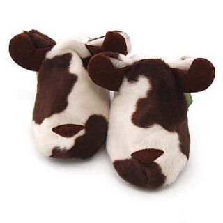 childrens cow slippers by snugg nightwear