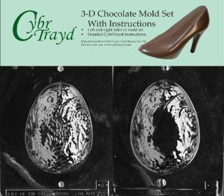 Cybrtrayd E222AB Chocolate Candy Mold, Includes 3D Chocolate Molds Instructions and 2 Mold Kit, Decorate Egg Candy Making Molds Kitchen & Dining