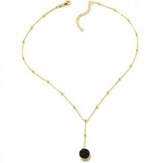 Rarities Fine Jewelry with Carol Brodie Black Drusy Vermeil 16" Drop Necklace