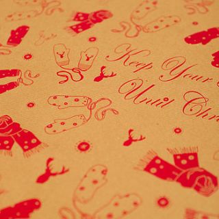 recycled brown christmas wrapping paper by sophia victoria joy