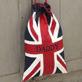 personalised union jack kit bag by retreat home