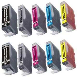 10 pack with Chips Canon Compatible Pgi 220 Cli 221 Printer Ink Cartridges Electronics