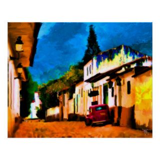Colombia Villa Matte Painting Print