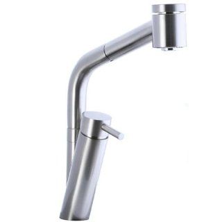 Cifial 221.145.620 Techno Kitchen Faucet with Pull Out Spray, Satin Nickel   Touch On Kitchen Sink Faucets  