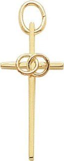 Rembrandt Charms Wedding Cross Charm, 10K Yellow Gold Jewelry
