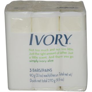 Simply Ivory Aloe Bath Bar Soap (Pack of 3) Ivory Soaps