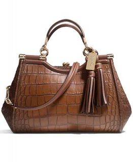 COACH MADISON CARRIE IN CROC EMBOSSED LEATHER   COACH   Handbags & Accessories