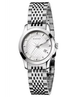 Gucci Watch, Womens Swiss G Gucci Stainless Steel Bracelet 32mm YA125410   Watches   Jewelry & Watches