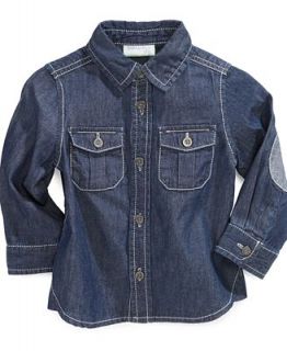 First Impressions Baby Shirt, Baby Boys Chambray Woven Shirt   Kids