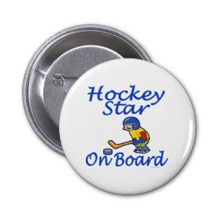 Ladies Mom To Be Hockey Star On Board Pin