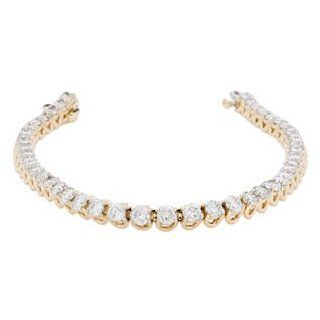 Five Carat Diamond Tennis Bracelet in 14kt Yellow Gold Amoro Jewelry