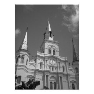 Cathedral black and white print
